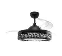 Jocca Ventilateur de plafond avec lumière LED réglable | Ventilateurs en bois naturel | Télécommande | Minuterie | Fonction été et hiver