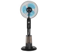 Jocca Ventilateur sur pied avec nébuliseur, 3 vitesses, 60° d'oscillation, réservoir de 3,2 L, brume réglable, minuteur, 40 x 40 x 127 cm
