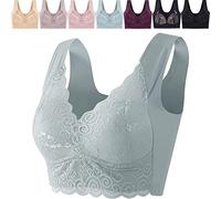 JOCCOS Healthfit Soutien-Gorge de détoxification lymphatique en Tourmaline pour Femme, Bleu, L