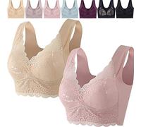 JOCCOS Healthfit Tourmaline Lymphentoxification Formage et puissant Lifting & Amélioration de la poitrine Soutien-gorge pour femme, Peau+rose, L