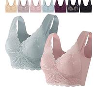 JOCCOS Healthfit Tourmaline Lymphentoxification Formage et puissant Lifting & Amélioration de la poitrine Soutien-gorge pour femme, Bleu + rose., XL