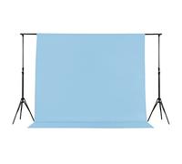 Joccun Toile de Fond Bleu Clair pour Photographie, Toile de Fond en Polyester pour Photographie, séance Photo, Enregistrement vidéo, Studio (1,5 x 2,1 m, Bleu Clair)