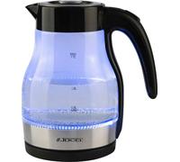 Jocel JCL013255, 1.7 l, 2200 W, Noir, Transparent, Verre, Indicateur du niveau d'eau, Protection contre la surchauffe