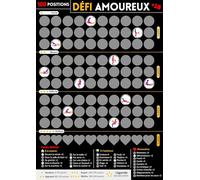 JOCERO Kamasutra Poster à Gratter A3 - 100 Positions à Découvrir à Deux - Jeu Intime et Ludique pour Couples - Encre Dorée Sans Traces - Idée Cadeau Romantique pour la Saint-Valentin