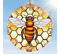 Jocidea Décoration de Noël en forme d'abeille pour sapin de Noël, décorations de Noël, cadeaux d'abeilles à miel, souvenir de vacances, échange de cadeaux