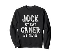 Jock by Day Gamer by Night School Athletic Sports Gamer Jock Sweatshirt