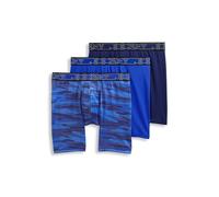 Jockey Active Lot de 3 caleçons boxeurs en microfibre pour homme 22,9 cm, Bleu majestueux/camouflage océanique/bleu brillant, X-Large