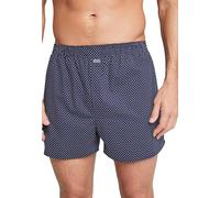 Jockey Boxer tissé à pois, bleu marine, S