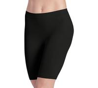 Jockey Skimmies Slipshort de cyclisme rafraîchissant pour femme - Sans coutures - Avec jambes longues - Pantalon rafraîchissant anti-frottement en tissu microfibre respirant - Short taille haute, Noir