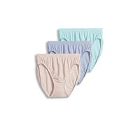 Jockey Lot de 3 sous-vêtements en microfibre pour femme, Bleu sarcelle/pervenche/rose pêche, 7