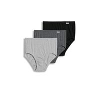 Jockey Women's Underwear Elance Brief - 3 Pack, grey heather/charcoal heather/black, 6