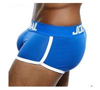 JOCKMAIL Boxer pour homme avec rembourrage au niveau des fesses - Bleu - Medium