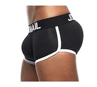 JOCKMAIL Boxer pour homme avec rembourrage au niveau des fesses - Noir - Large