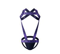 JOCKMAIL Mens Jock Strap Fitness One-piecs Avec Sangle D'épaule De Sport Bodysuit Pour Homme (Pourpre,L)