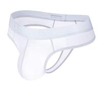 JOCKMAIL Sexy Mens Briefs Bikini Ice Silk Transparent Hommes Slips Sous-vêtements Sexy Gay Bikini String Mâle Dentelle Culotte, blanc, XL