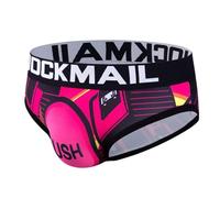 JOCKMAIL Slips Homme Sexy Taille Basse Imprimés Ludiques sous-Vêtements Confortables Extensible (FR/ES, Alpha/Lettres, M, Taille Normale, Taille Normale, 333)
