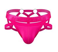 JOCKMAIL Strings Homme Thong Taille Basse T-Back Mini G-String pour Hommes Élastique Bikini sous-Vêtement Mini Slip Homme (Rose,M)
