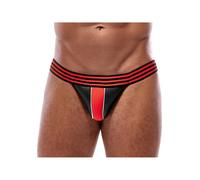 Jockstrap à bande noir & rouge
