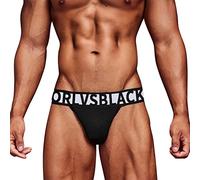 Jockstrap String Homme Slip Sportif Tanga Thong sous-vêtement Extensible Taille Basse Respirant Comfort Underwear pour Hommes Sport Sympa Le Support Athlétique Caleçon