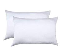 Jocoku Lot de 2 taies d'oreiller 100% Soie de mûrier pour Les Cheveux et la Peau, Super Douces et Respirantes, Taille Standard (Standard, Blanc)