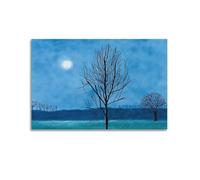 jocrynsi David Hockney - Impression sur toile murale abstraite vintage beige - Décoration d'intérieur pour chambre à coucher, salon - 50 x 75 cm - Sans cadre