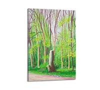 jocrynsi David Hockney - Impression sur toile murale abstraite vintage - Beige - Décoration d'intérieur pour chambre à coucher, salon - 30 x 45 cm - Style cadre