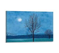 jocrynsi David Hockney - Impression sur toile murale abstraite vintage beige - Décoration d'intérieur pour chambre à coucher, salon - 50 x 75 cm - Style cadre