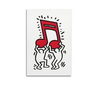 jocrynsi Keith Haring Impressions abstraites minimalistes sur toile - Impression d'art mural pour chambre à coucher, salon - 50 x 75 cm - Style sans cadre
