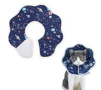 JOCXZI Collier de récupération pour Chien Chat - Réglable Collier élisabéthain Protecteur Souple pour Animaux domestiques pour guérir Les blessures chirurgicales (planète, M)
