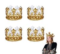 JOCXZI Couronne d'anniversaire, Couronne Gonflable, Couronne Gonflable, Couronne de Reines, Reine de Couronne de Roi, décoration d'anniversaire pour Jeunes et Adultes, 4 pièces