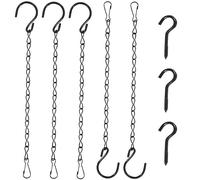 JOCXZI Lot de 5 chaînes en Acier Inoxydable avec Crochet et Mousqueton- Crochets à Visser remplaçables,pour mangeoire à Oiseaux,pour Oiseaux Sauvages - Nichoir à Fleurs - Lanterne avec Anse