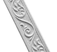 Jodimitty Frise Murale Adhesive Gris 230cmx4.8cmx6mm Imperméable 3D Motif Dentelle Moulure Decorative Autocollante, Moulure Plafond, Bordure de Garniture Murale, Ligne d'angle