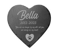 Jodimitty Plaque funeraire personnaliséble pour Animaux, nom d'animal personnalisé Durée de Vie et Message, plaques gravées Pierres tombales pour Chien Chat, 10cm/15cm/20cm (A)