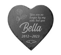 Jodimitty Plaque funeraire personnaliséble pour Animaux, nom d'animal personnalisé Durée de Vie et Message, plaques gravées Pierres tombales pour Chien Chat, 10cm/15cm/20cm (B)