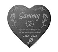 Jodimitty Plaque funeraire personnaliséble pour Animaux, nom d'animal personnalisé Durée de Vie et Message, plaques gravées Pierres tombales pour Chien Chat, 10cm/15cm/20cm (E)