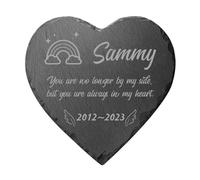 Jodimitty Plaque funeraire personnaliséble pour Animaux, nom d'animal personnalisé Durée de Vie et Message, plaques gravées Pierres tombales pour Chien Chat, 10cm/15cm/20cm (D)