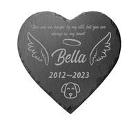 Jodimitty Plaque funeraire personnaliséble pour Animaux, nom d'animal personnalisé Durée de Vie et Message, plaques gravées Pierres tombales pour Chien Chat, 10cm/15cm/20cm (C)