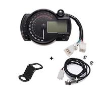 Jodriva 15000 tr/min Moto Moderne Lumière Numérique LCD Jauge Numérique Compteur De Vitesse Tachymètre Odomètre Réglable Moto 7 Couleurs Compteur kilométrique moto(Sensor and bracket)