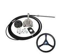 Jodriva Câble de direction mécanique rotatif à turbine unique for moteur hors-bord 12 pieds Remplacement du gouvernail de direction de bateau