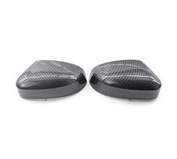 Jodriva Capuchon de protection rétroviseur en fibre carbone/noir, for Ford, for Focus, MK2 MK3, for Mondeo, Mk4 Facelift Estate 2010-2014 Housse de rétroviseur(Carbon fiber)