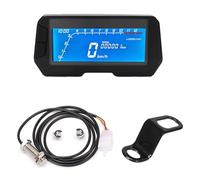 Jodriva Compteur de vitesse numérique LCD universel for moto 12000 tr/min 6 vitesses rétroéclairé compteur kilométrique for moto 1 2 4 cylindres Compteur kilométrique moto(With Sensor)