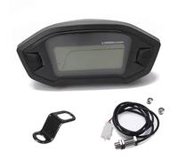 Jodriva Compteur de vitesse numérique LCD universel for moto, compteur kilométrique, rétroéclairage, moto 2 4 cylindres 1000 tr/min Compteur kilométrique moto(Sensor and bracket)