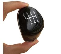 Jodriva Couvercle de capuchon d'emblème pommeau levier vitesse, 5/6 vitesses for Focus, MK2 MK3, Fiesta, MK7 C-max B-max, Galaxy, Kuga Pommeau de levier de vitesse(Black 6speed)