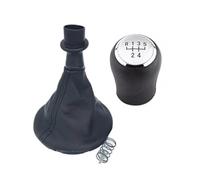 Jodriva Couvercle de démarrage pommeau levier vitesse voiture à 5 vitesses, for VW, Transport T5 .1 T6 2003-2015 guêtre Soufflet de levier de vitesse(BLACK Silver 5 Speed)