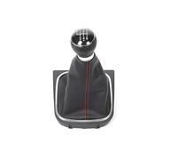 Jodriva Couvercle de pommeau levier vitesse 5/6 vitesses, for VW, Golf, 6 MK6, Jetta, V VI 2005 - 2014, guêtre démarrage à, ensemble en cuir noir Soufflet de levier de vitesse(BLACK 6 Speed)