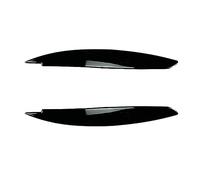 Jodriva for, for série 1 E81 E82 E87 E88 2004-2014 noir brillant ABS phare avant de voiture sourcils paupières couvercles Kits de carrosserie Tuning Autocollant pour phare(Gloss Black)