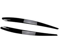 Jodriva Garniture de front de phare de voiture Couvercle de paupière phare, pour Skoda, pour Superb B8 2016-2018 voiture phares noirs brillants garniture phare à sourcils style