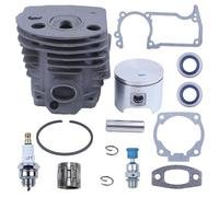 Jodriva Kit de bougie d'allumage joint d'huile Piston cylindre 46mm, for Husqvarna 51 55, for Rancher, pièces tronçonneuse 503609171 Kit de roulements de vilebrequin pour tronçonneuse