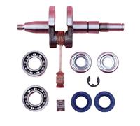 Jodriva Kit de clips électroniques rondelle d'embrayage joint d'huile roulement vilebrequin, for, MS180 018 MS 180, pièce tronçonneuse, broche 10mm Kit de roulements de vilebrequin pour tronçonneuse