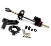 Jodriva Kit de montage support d'amortisseur stabilisation direction réglable for moto 2017 - 2023, XMAX300 XMAX Xmax 300 X-MAX300 X-MAX Amortisseur de vibrations(BLACK 9)